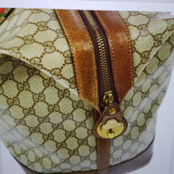 Authentic vintage Gucci Shelly Line GG Travel bag - Picture 3 of 7